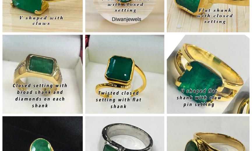 Different types of Shanks for rings